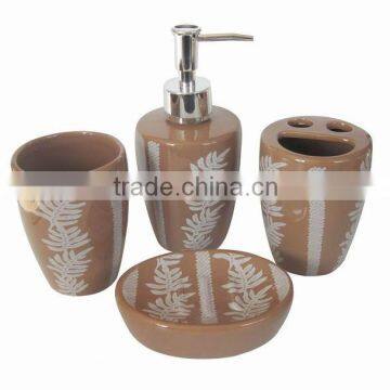 bathroom set soap dish cup toothbrush holder liquid soap dispenser