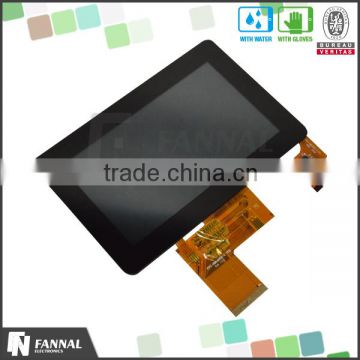 480x272 With RGB interface For Industrial Use 4" waterproof touch screen monitor