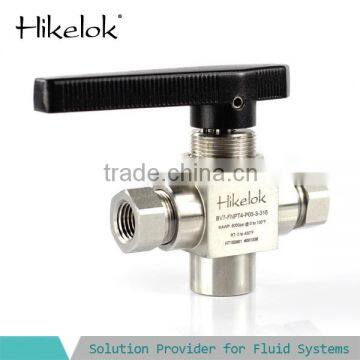 1/4" FNPT stainless steel 3 way ball valve for CNG