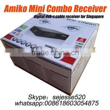 Amiko mini combo for Singapore digital dvb-c cable receiver starhub hd receiver