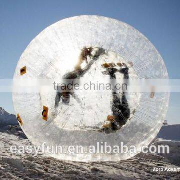 Recreation and Sport of Rolling Downhill Inside an Orb,transparent Plastic Zorb Ball photo-2