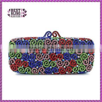 multi color crystal party stone clutch clutch bag ladies cluth bags purse (8740A-C)