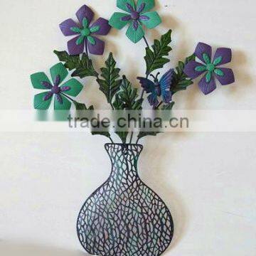 meta pot decorativel flower wall decoration