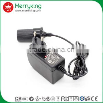 CE ROHS FCC 12v 500ma 1a 2a power adapter with Cigarette Socket