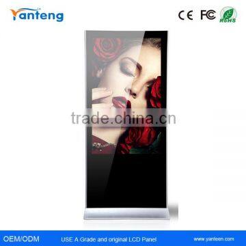 Rounded corner design 55inch floor stand LCD digital signage for commercial buildings