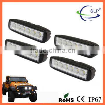 6 Inch 18W LED Work Light for Indicators Motorcycle Driving Spot Beam Offroad