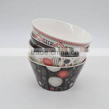 Wholesale 6-inch Ceramic Bowl Multicolor, Set of 4