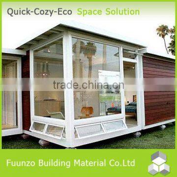 French Window Habitable Prefabricated Steel Container House