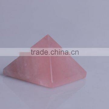 High Quality Natural Rose Pink Quartz Crystal Pyramid