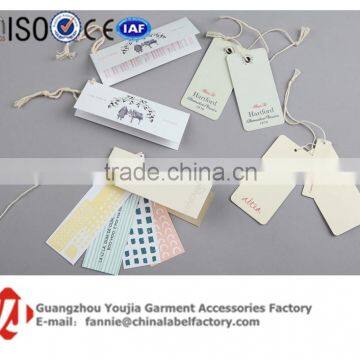 Customized Brand Swing Ticket Hang Tag Clothing Label Garment Price Tag Printed Cardboard Tag