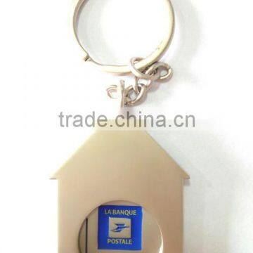Custom Metal Shopping Trolley Coin Keyring