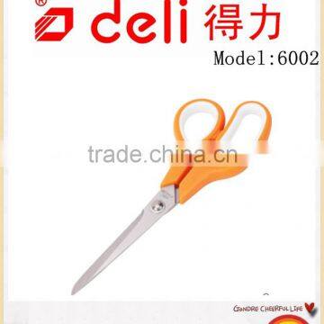 Deli Stainless steel big scissors for Office Supply Model 6002 orange