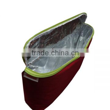 New tote big durable pvc ice bag, polyester cooler bag,red lauch bag for Market