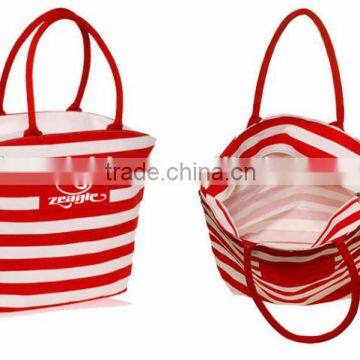 wholesale canvas beach bag with stripes