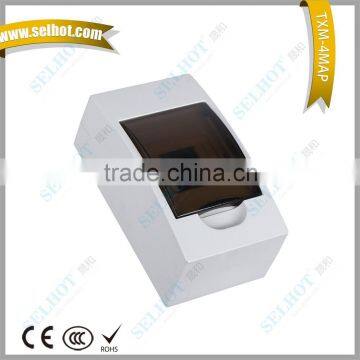 luxury mcb box hot sell 4 way plastic junction box with knock-out and rubber