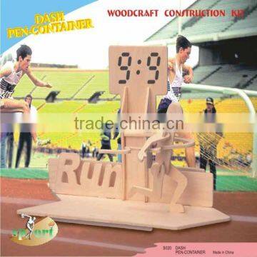 Kid 3D Wooden Puzzle Dash Pen-Container For Christmas Gift