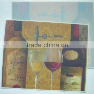 Hot sale full color printing beer pp placemat, plastic pp beer mat pvc desk pad