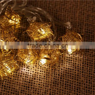 COTTON HANDMADE STAR FAIRY HOME DECOR LED STRING LIGHTS