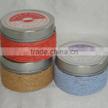 scented soy candle with rope