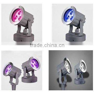 Wholesale IP65 single color/RGB 9W led garden light outdoor 3x3W