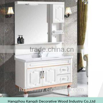 Waterproof High Gloss White Finish Bathroom Vanity