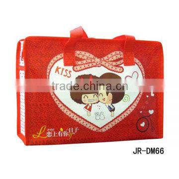 JIRONG PP Non Woven Customized Print Women Handbags Cosmetic Bag Gift Lunch Bag DM66