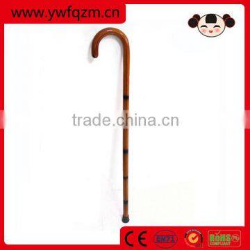 wooden carved elderly walking stick cane