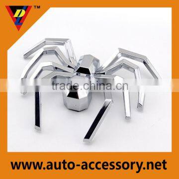 Custom car body decoration chrome sticker plastic spider name badge