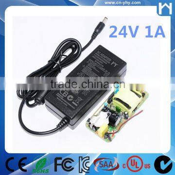 24W Switching power supply 100-240Vac universal AC-DC adapter 24V 1A charger for security IP camera