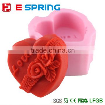 LOVE Heart Shaped Silicone Soap Fondant Molds