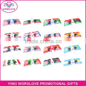 Worldwide Country Flags Color Plastic Crazy Cheering Sunglasses For Soccer Fans