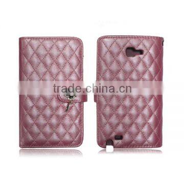 Flip Quilted Case for LG Optimus L9 ii D605 with Chain Wristlet