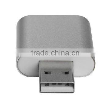 Portable Aluminum External USB Audio Adapter Sound Card With Stereo Headphone/Speaker and Mono Microphone Jacks photo-2