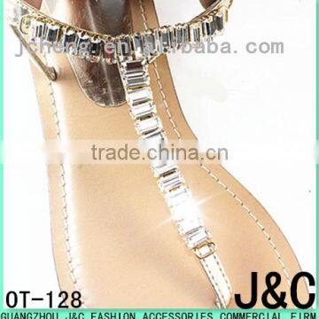 5*10 acrylic stones gold plating fashionble ladies sandal accessories