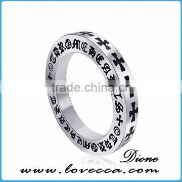 Blue Carbon Fiber Custom Cheap Wholesale Men Stainless Steel Ring photo-6
