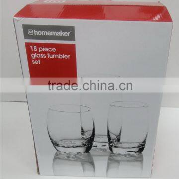 18PIECES GLASS WARE DRINKING GLASS CUP SET