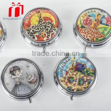 Round Shape Metal Pill Box, High Quality Pill Box