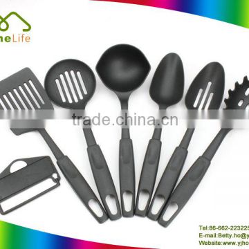 Hot food grade colorful nylon cooking durable utensils black nylon kitchenware sets