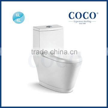 A grade good flushing saving water siphonic one piece toilet wc