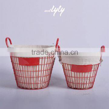 cheap wholesale wire baskets with fabric lining new 2016