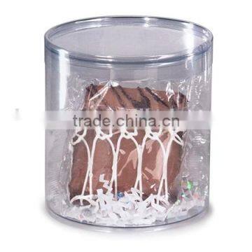 China shenzhen round clear container palstic favor tube candy container