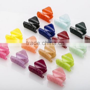 Wholesale Classic 16 Pcs Assorted Color Plastic cellulose resin Mini Hair Clip Claw for Ladies babies young girls women