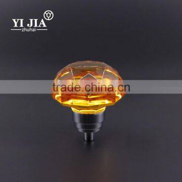 45 mm amber color zinc crystal knobs for kitchen cabinets