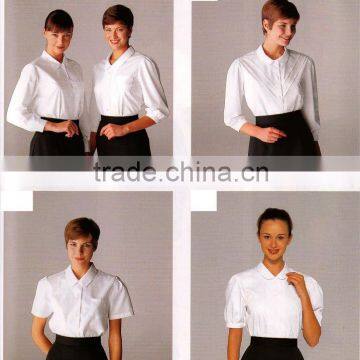 Customize 100%cotton white formal shirt uniform