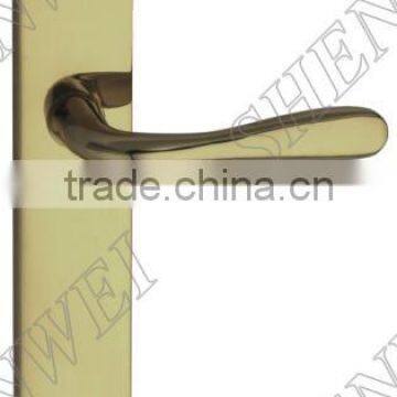 10 -39 PB brass door handle set