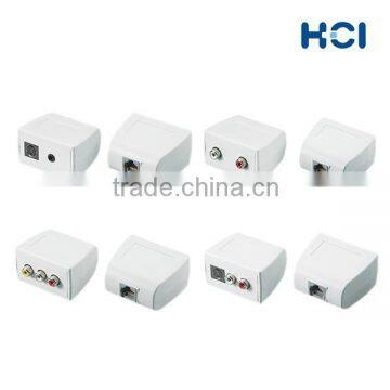 RJ45 8P8C UTP Jack to RCA Stereo Audio and S-Video Adapter photo-3