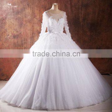 RSW1040 China Wholesale Real Fabric Flowers For Alibaba Wedding Dress Pictures Of Latest Gowns Designs