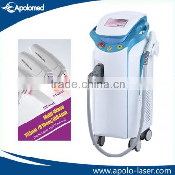 Multi-wave 755nm 810nm 1064nm Diode Laser in one system Hair Removal