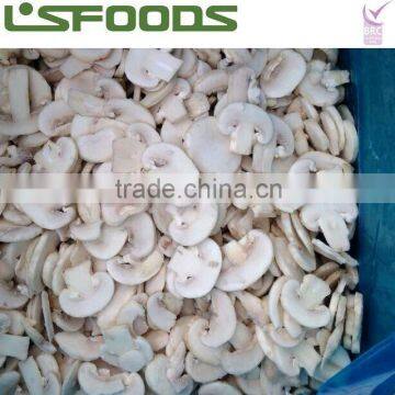 China IQF Frozen White Button Mushroom Slices