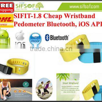 SIFIT-1.8 Bracelet Pedometer OLED Display, Records Steps, Calories burned, Distance, Sleep quality Accurately.